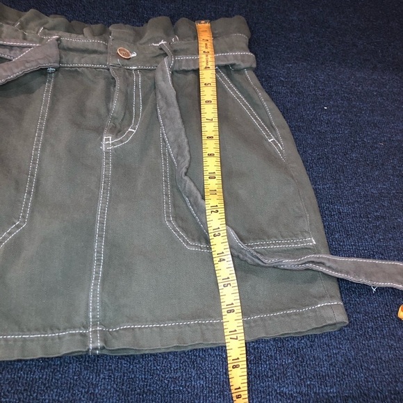 Free People Splendor in the Grass Mini Skirt with Belt & Pockets Size 6 - Picture 11 of 11
